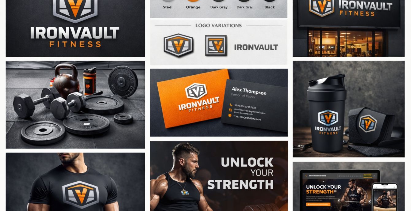 IRONVAULT FITNESS Brand Identity Design