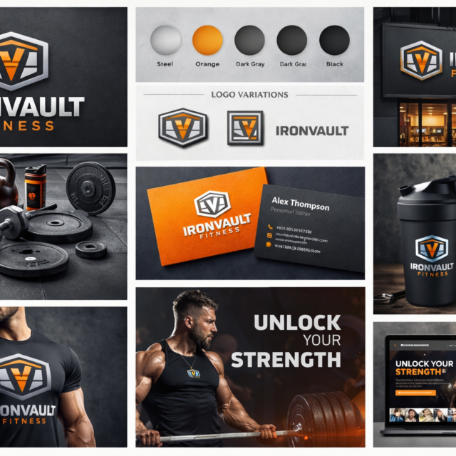 IRONVAULT FITNESS Brand Identity Design