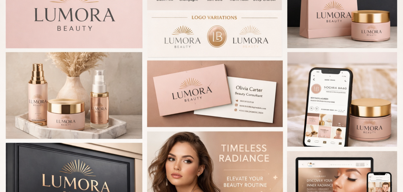LUMORA BEAUTY Brand Identity Design LUMORA BEAUTY Brand Identity Design