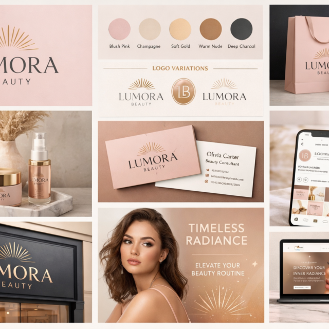 LUMORA BEAUTY Brand Identity Design