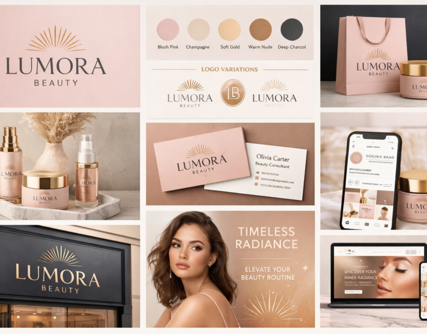 LUMORA BEAUTY Brand Identity Design